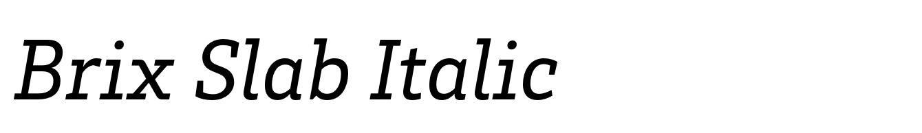 Brix Slab Italic